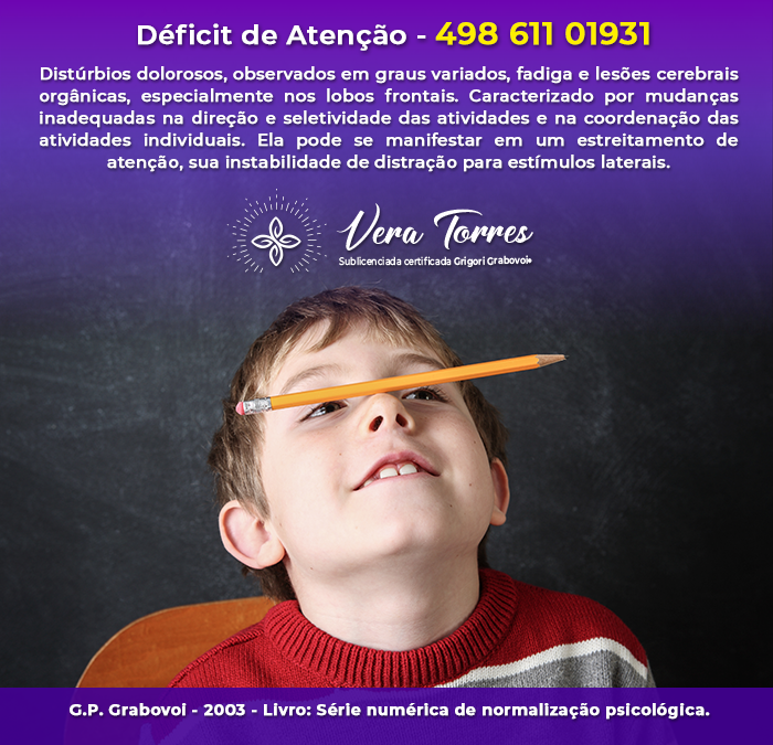 Déficit de Atenção – 498 611 01931